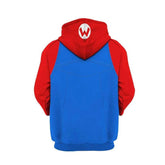 Super Mario Mario Adult Cosplay Hooded Sweatshirt Joggers Trousers Set 3D Printed Pullover Hoodie Pants Set
